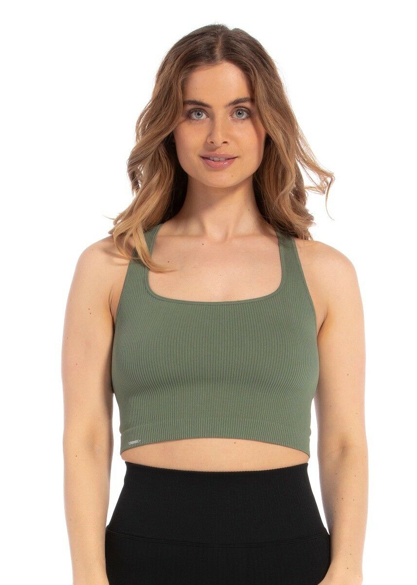 Dames Crop Tanktop Groen