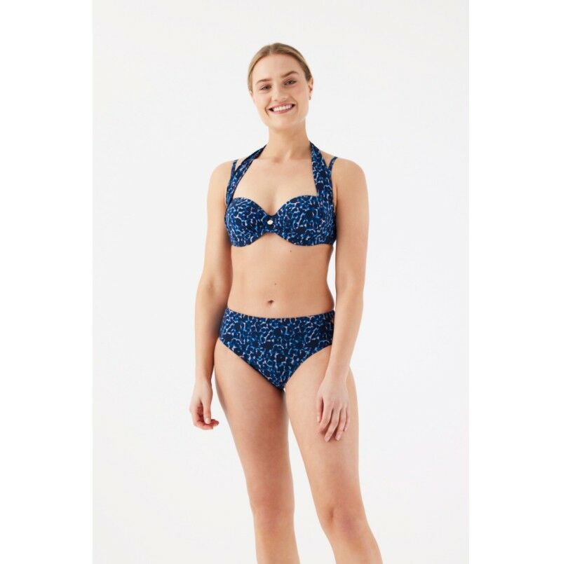 Beach TC WOW Dames Bikinitop Navy Leopard