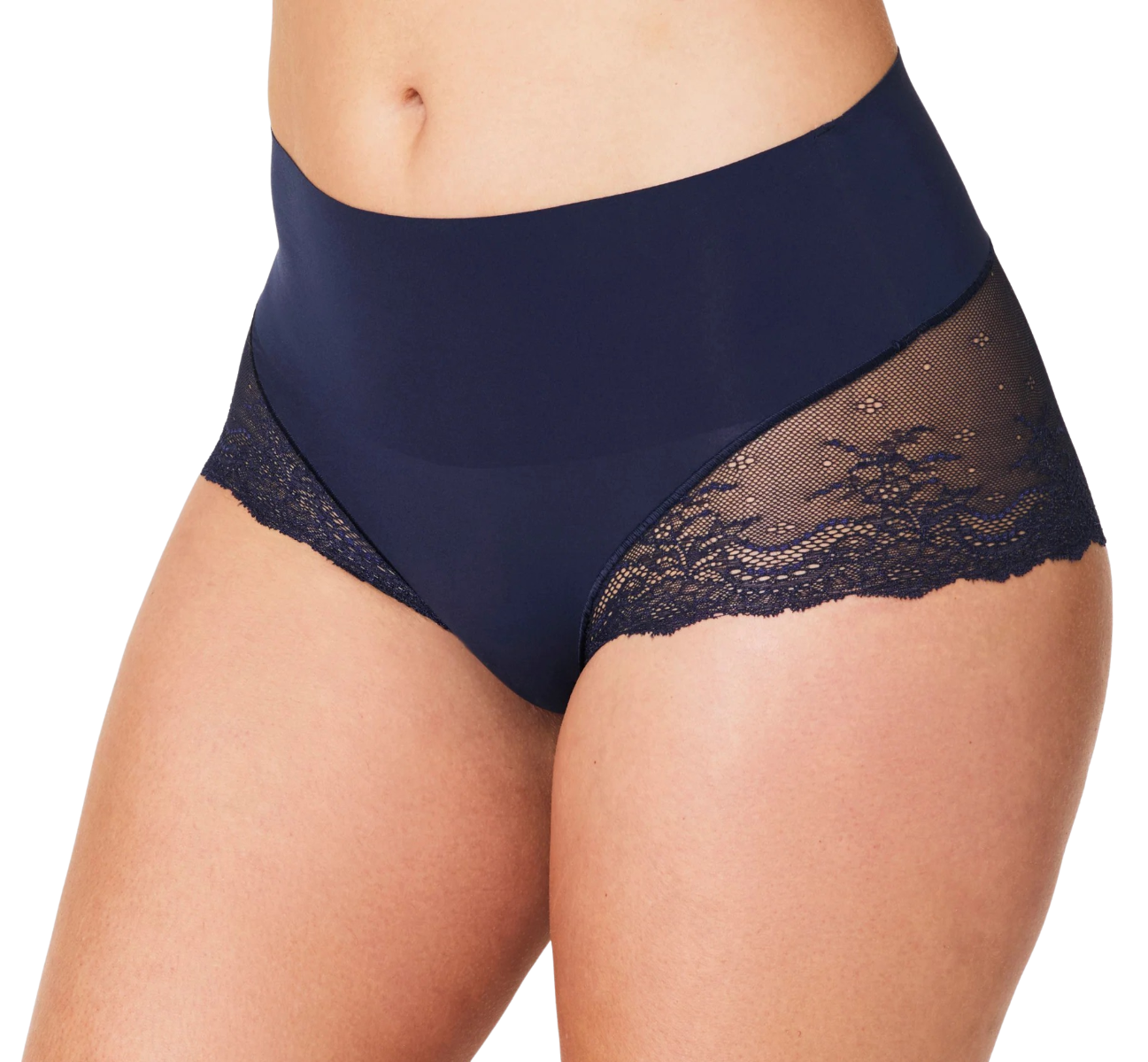 Dames Undie-Tectable Lace Hi-Hipster Timeless Navy