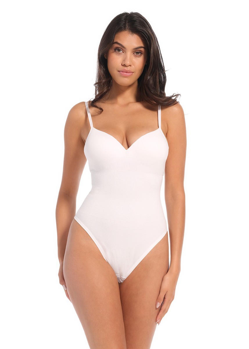 Dames Soft Thong Body Crispy White