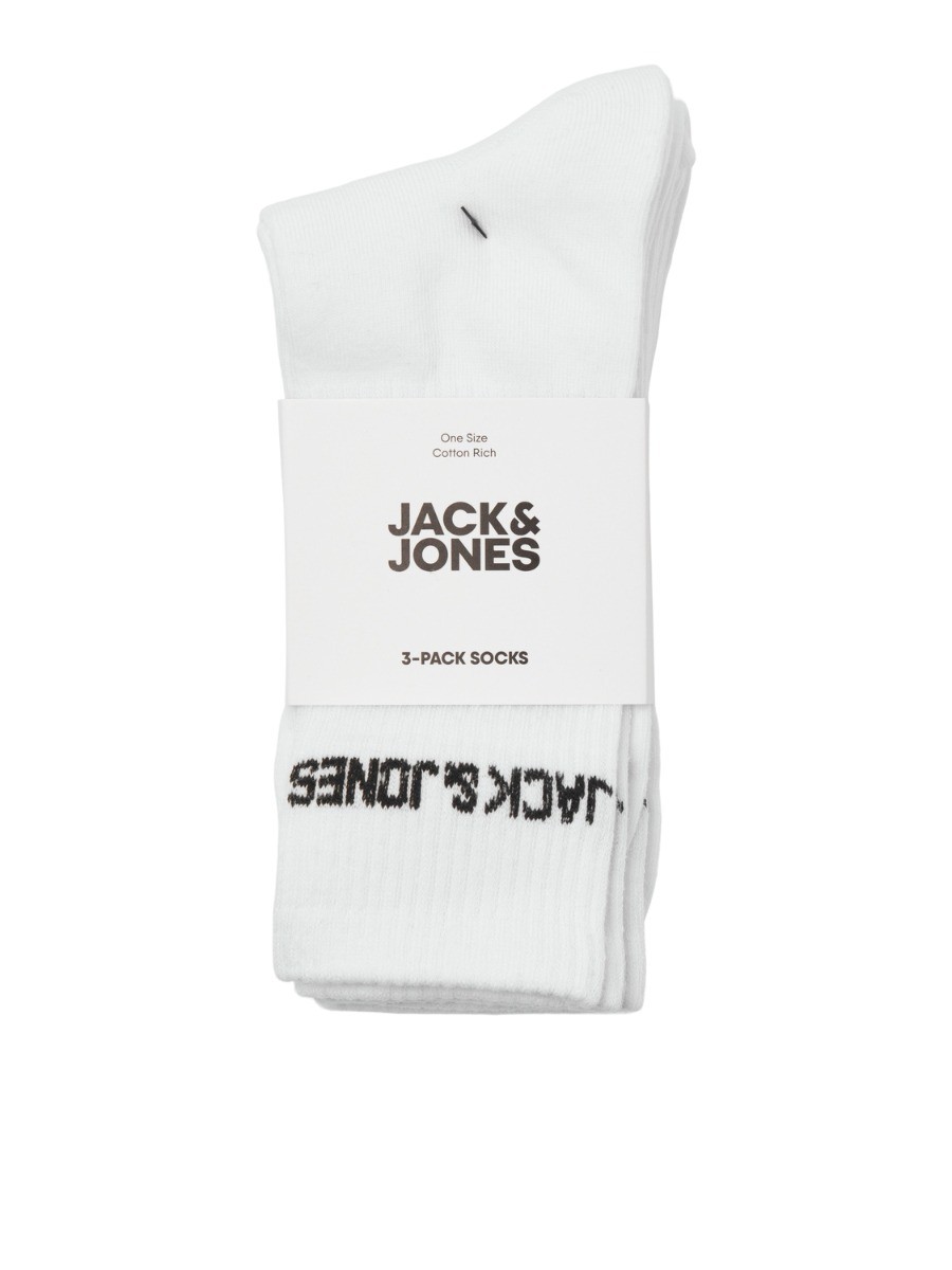 Heren Jacmelvin Tennissokken 3-Pack White