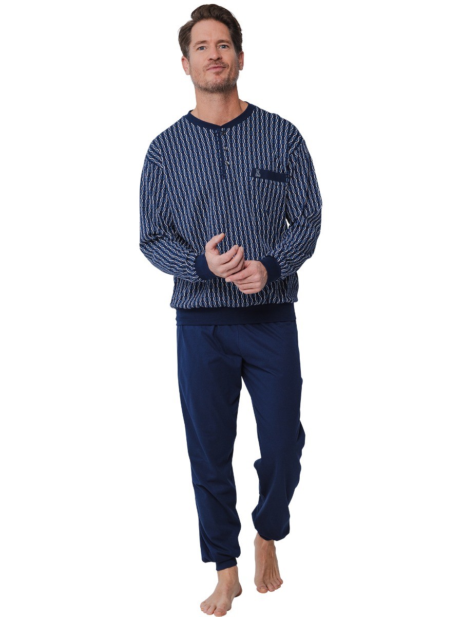 Heren Pyjama Donkerblauw