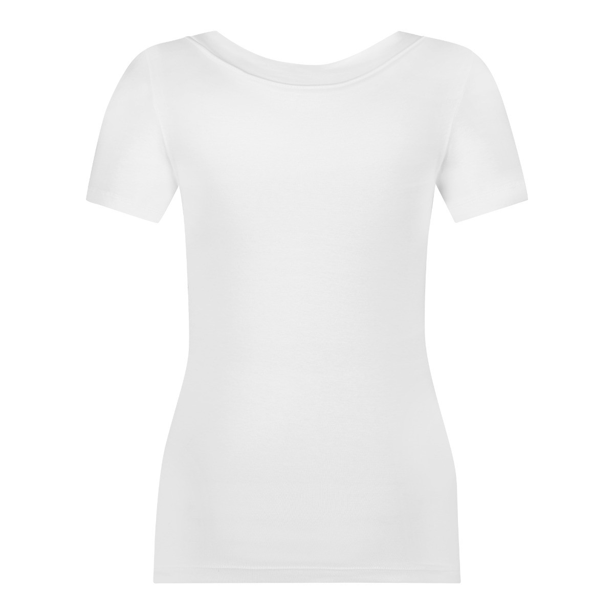 Basics Organic Cotton Stretch Dames T-Shirt Wit