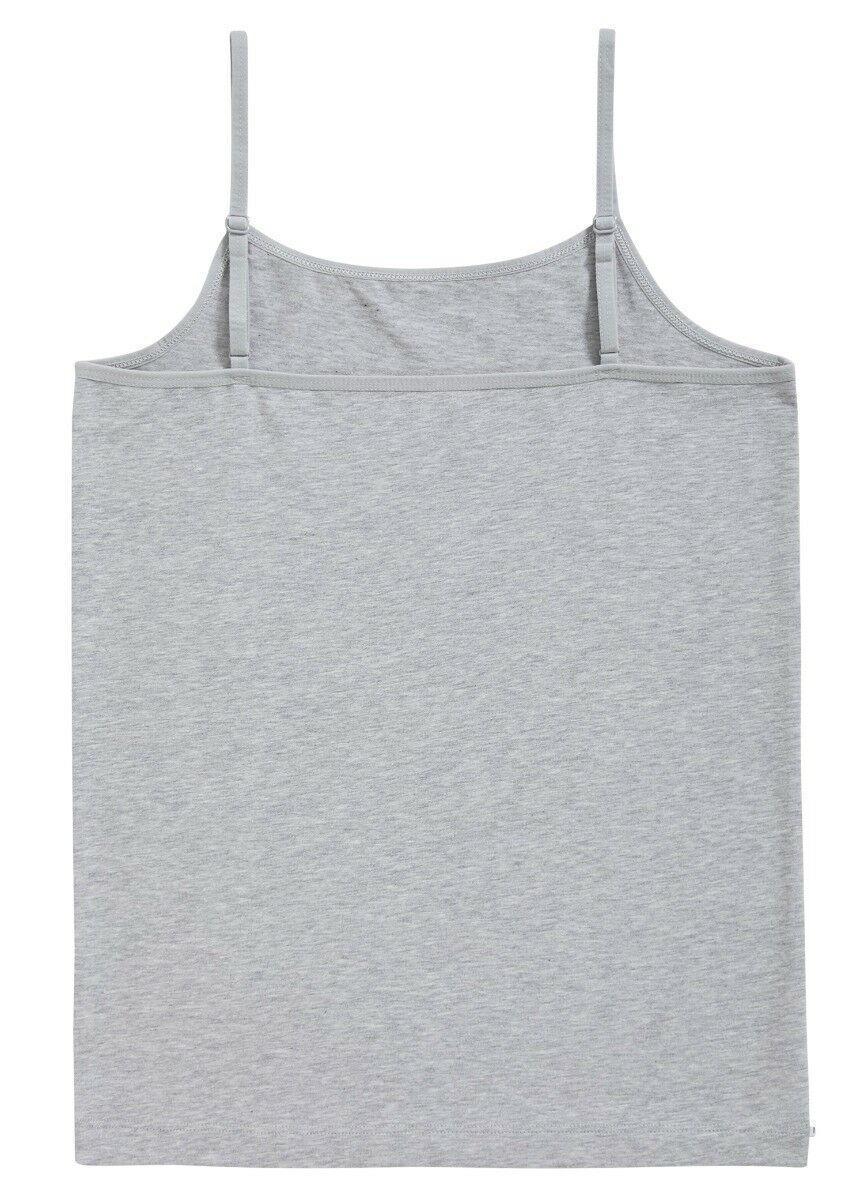 Basics Organic Cotton Stretch Meisjes Spaghetti Top Light Grey Melee