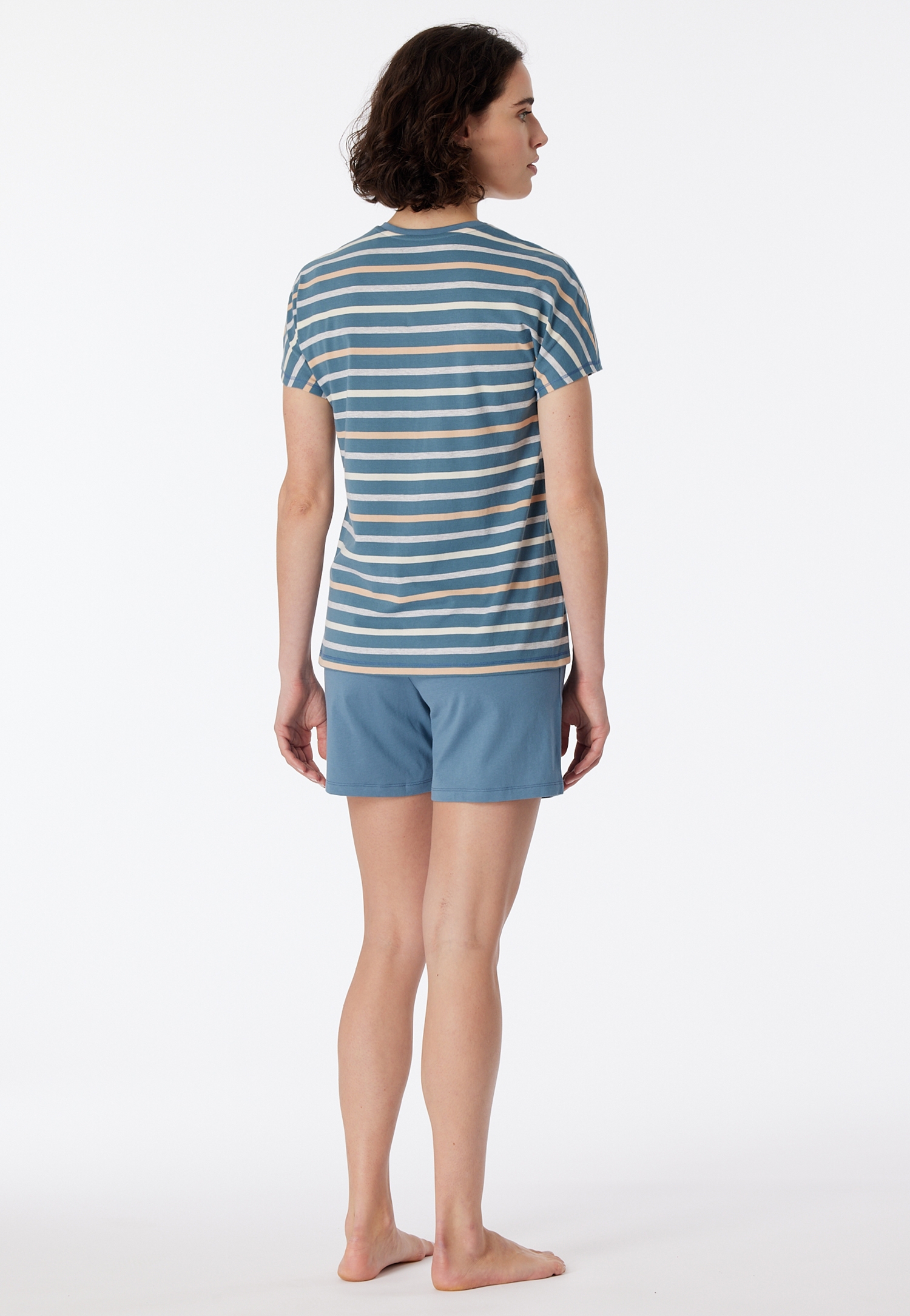 Casual Essentials Dames Shortama Bluegrey