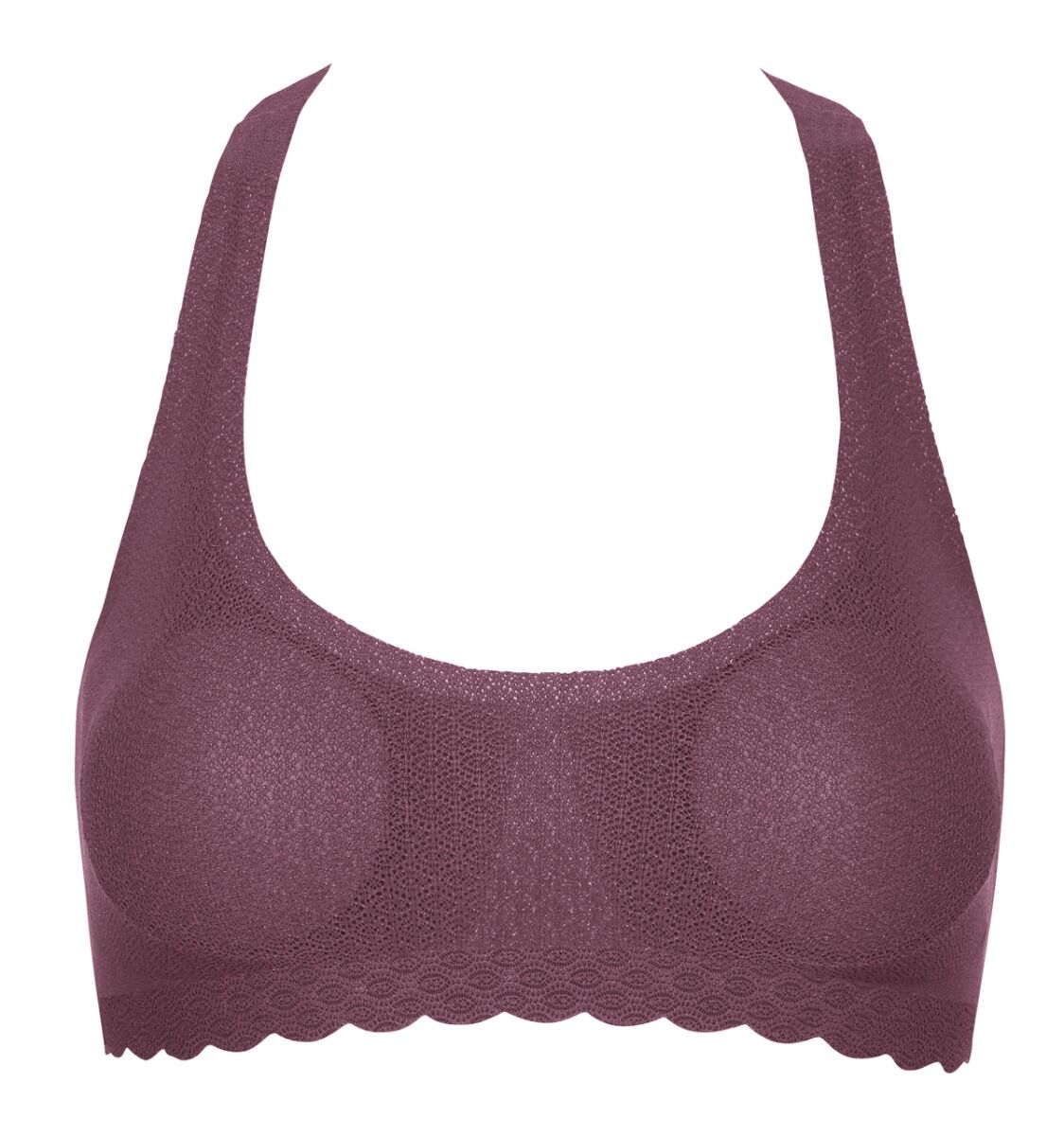 ZERO Feel Lace Dames Top Aubergine