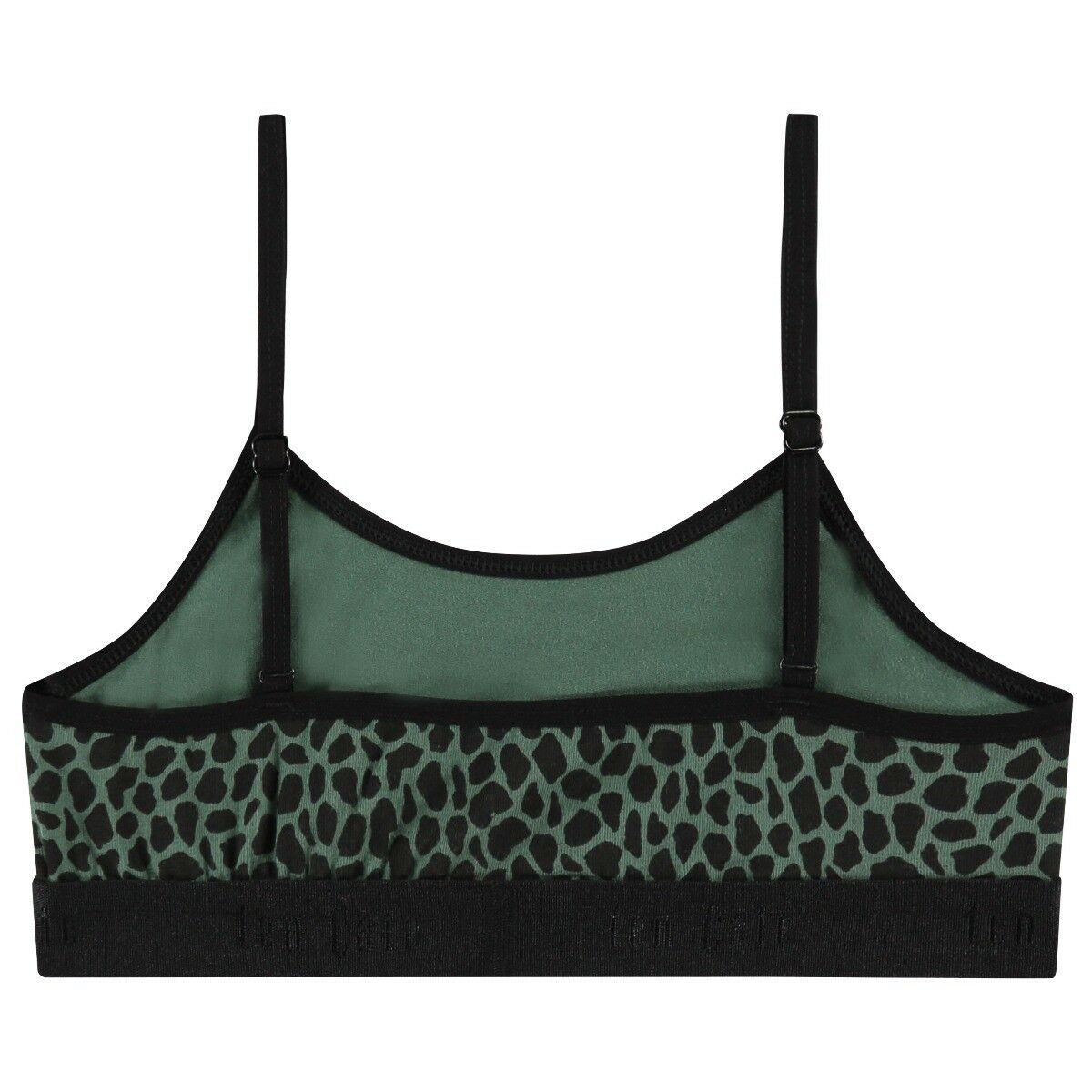 Basics Organic Cotton Stretch Meisjes Top Giraffe Green