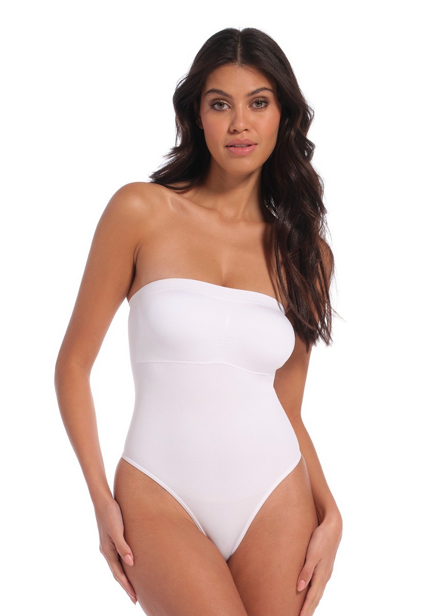 Dames Bandeau Thong Body Crispy White