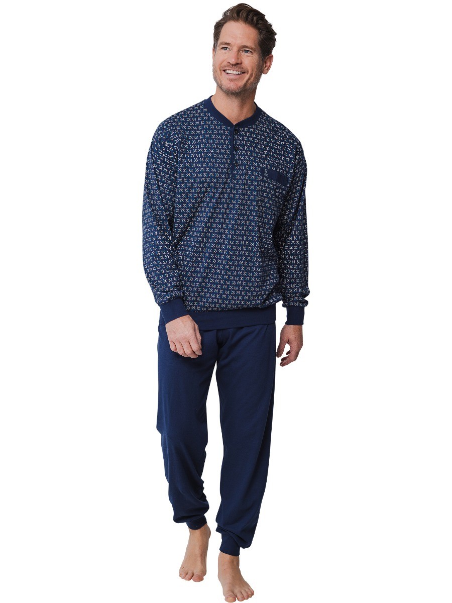 Robson Heren Pyjama Donkerblauw