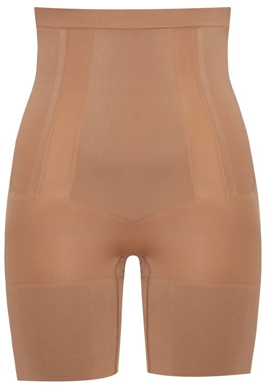 Thinstincts 2.0 Dames High Waisted Mid-Thigh Short Cafe Au Lait