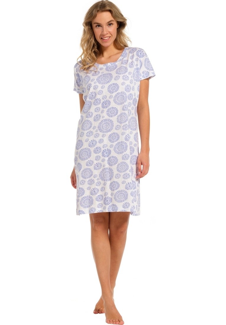 Dames Nightdress 95 cm Licht Blauw