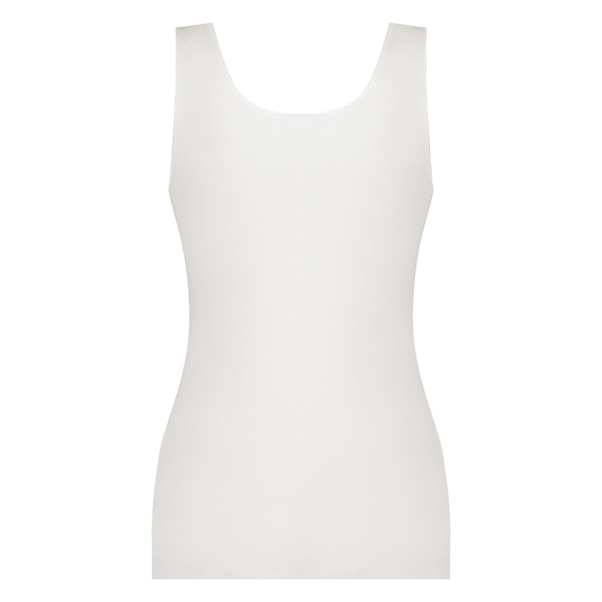 Basics Organic Cotton Stretch Dames Singlet Wit