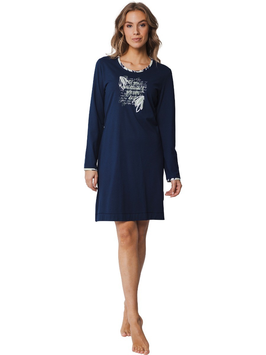 Dames Nachtjurk 95 cm Dark Blue