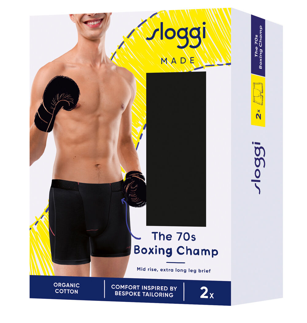 MEN Made Heren Short Boxing Champ 2-Pack Zwart