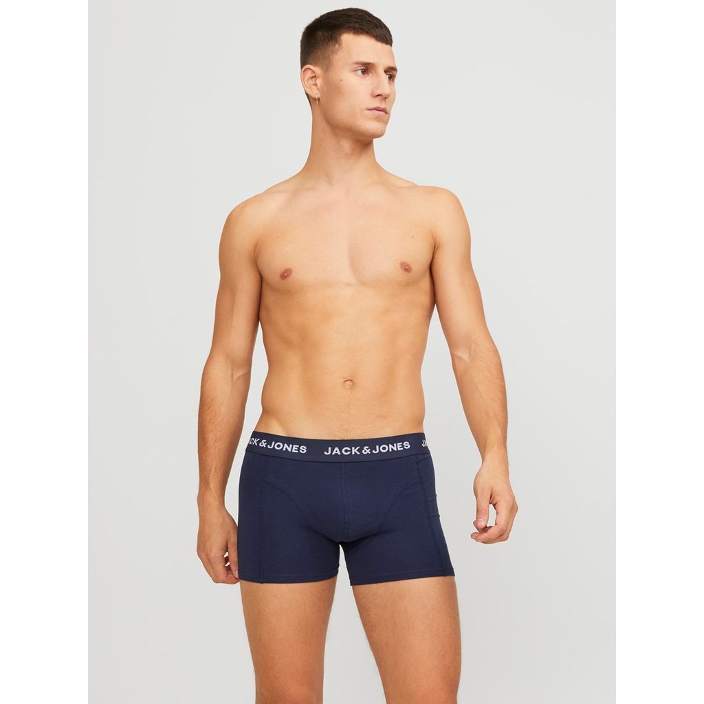 Heren Jaclouis Trunks 3-Pack Navy Blazer White - Black