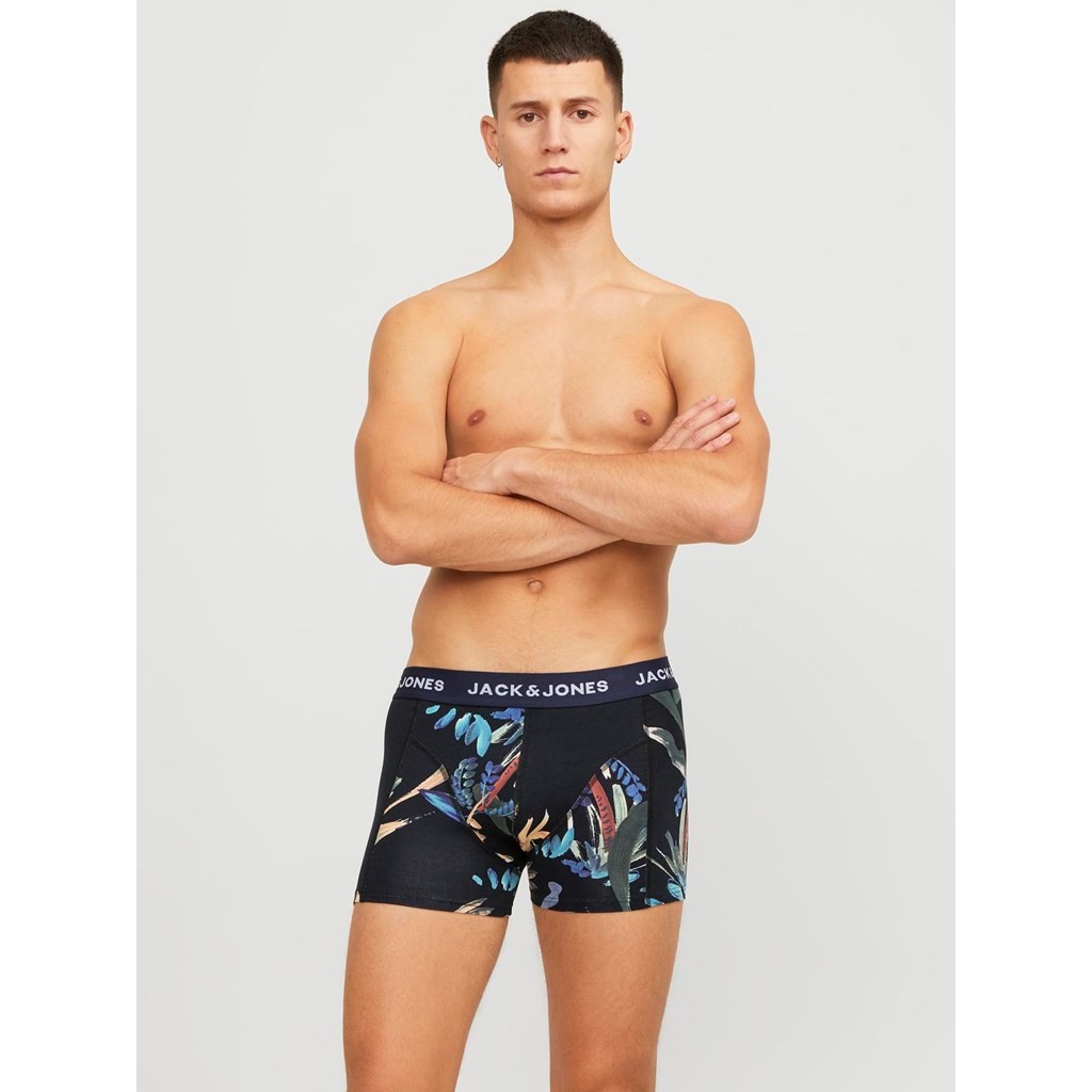 Heren Jaclouis Trunks 3-Pack Navy Blazer White - Black