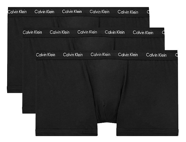 Cotton Stretch Heren Big Trunk 3-Pack Black