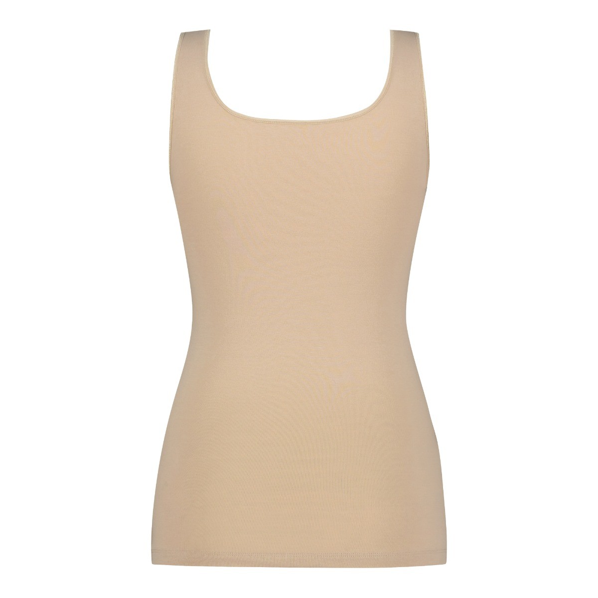 Basics Organic Cotton Stretch Dames Singlet Beige