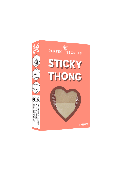 Dames Sticky Thong 4-Pack Latte