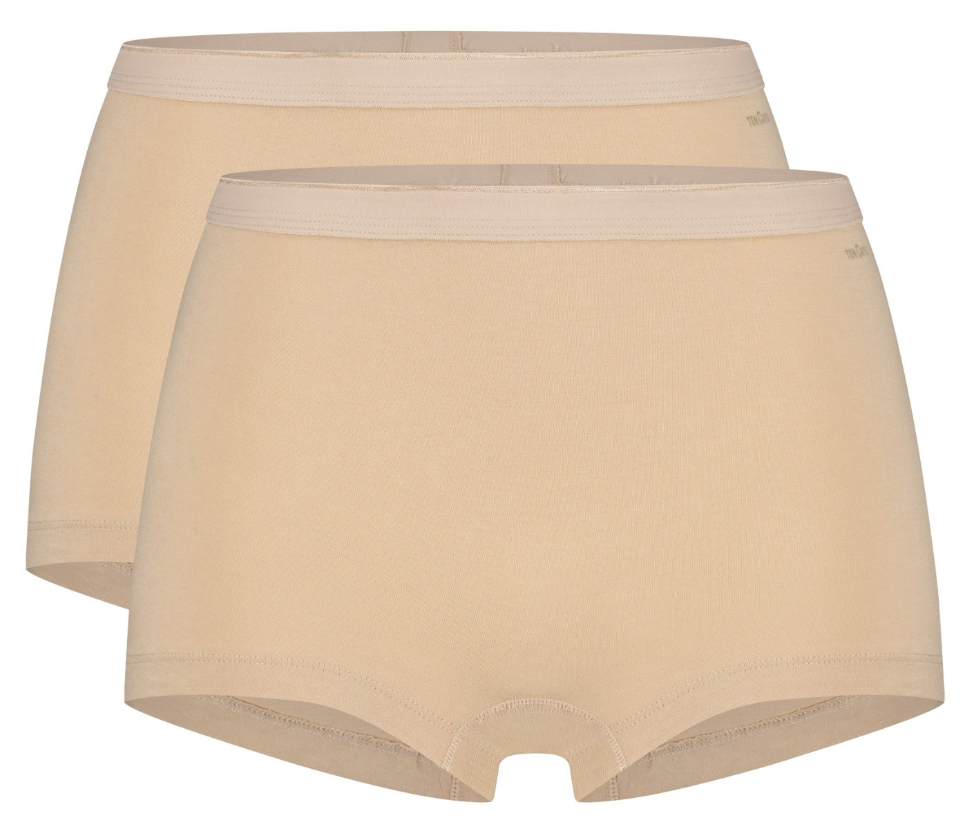 Basics Organic Cotton Stretch Dames Short 2-Pack Beige