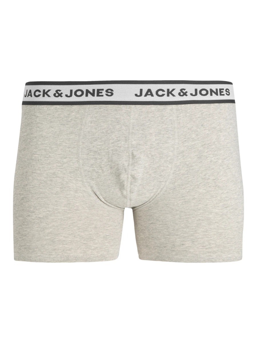 Heren Jacsolid Boxer 5-Pack Light Grey Melange